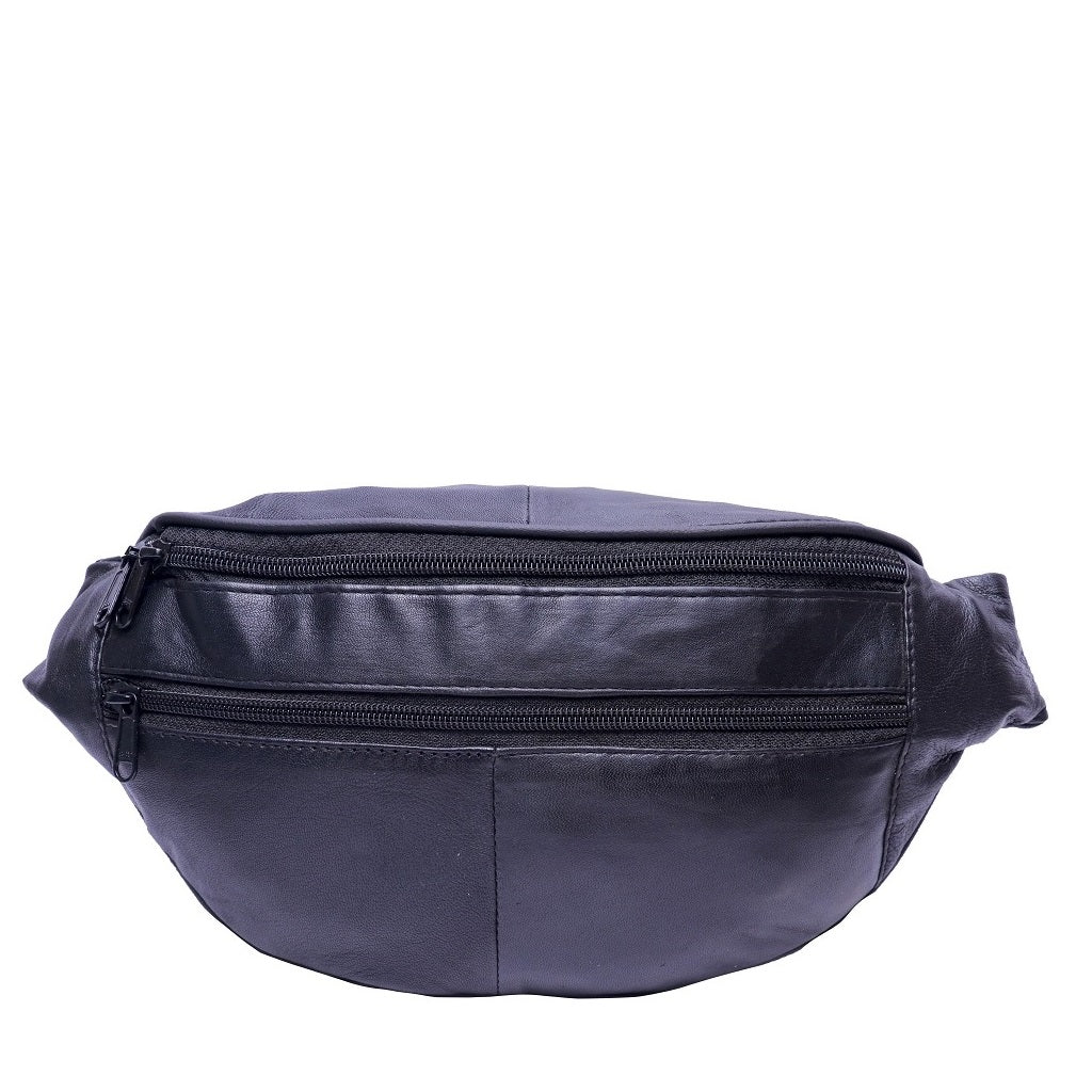 BB055 BLACK SHEEPSKIN BUMBAG